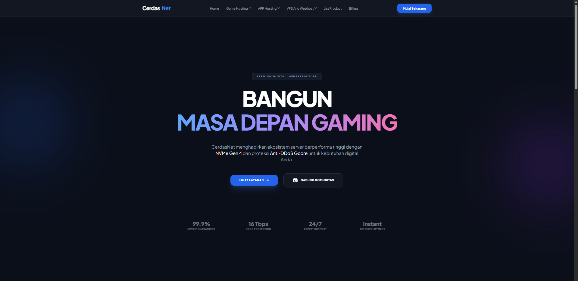 CerdasNet Landing Pages